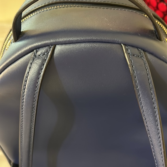 Kate Spade Spice Things Up Camel Sammi Small Leather Backpack - EUC Navy - Picture 10 of 17